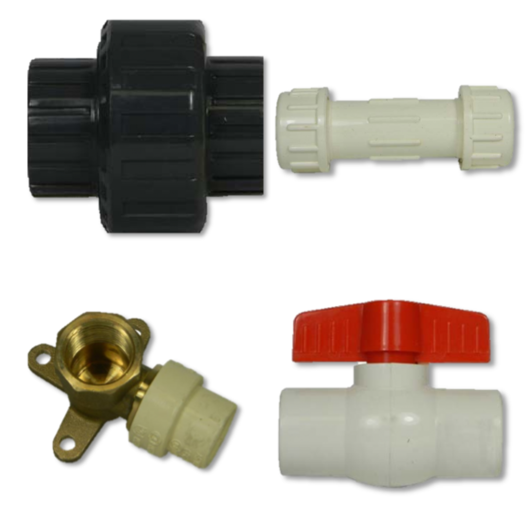 PVC and CPVC Plumbing Ball Valves and Fittings